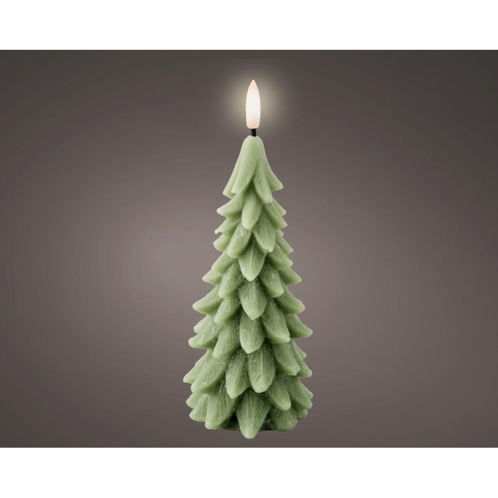 CANDELA ALBERO CERA VERDE H.19.3 D.8